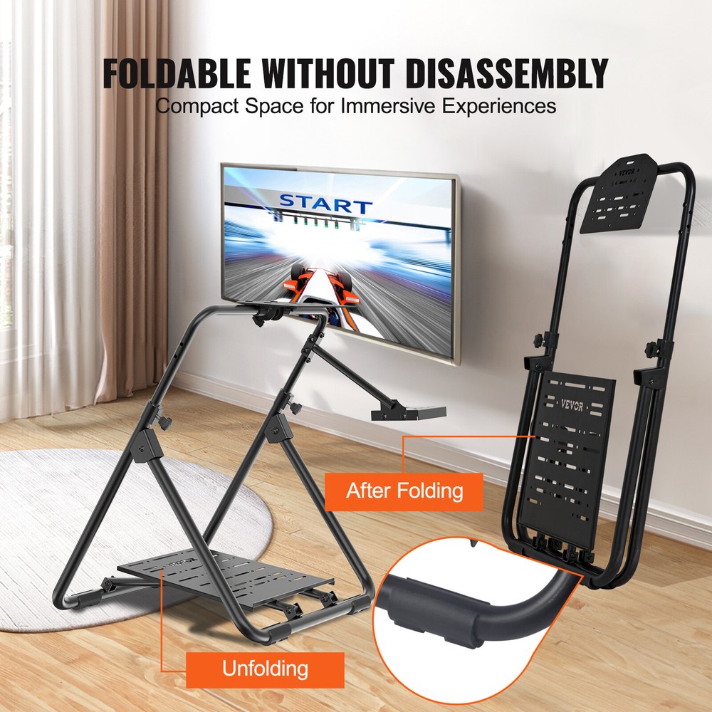 VEVOR Foldable Racing Steering Wheel Stand Height Adjustable Logitech Portable