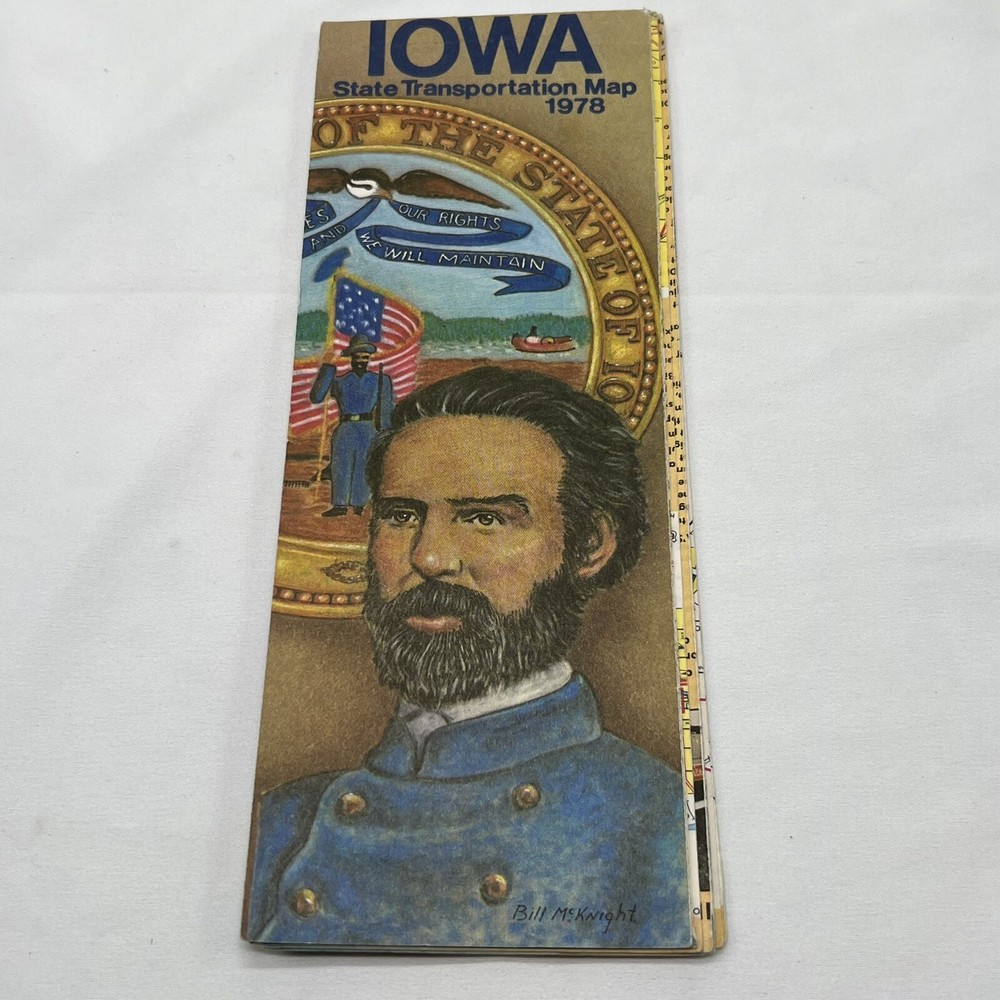 Vintage 1978 "Iowa" State Transportation Map Vintage Map