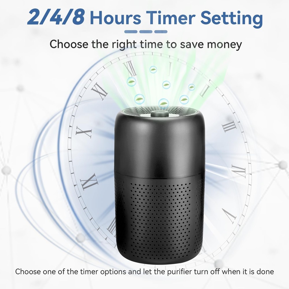 2 Pack Purifiers for Bedroom Home with Aromatherapy Function,Small Purifier w...