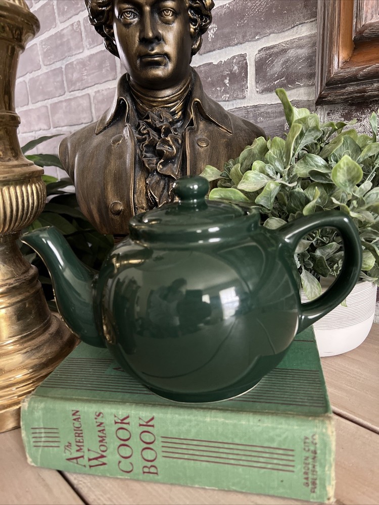 Crown Stoneware, Hunter Green Teapot