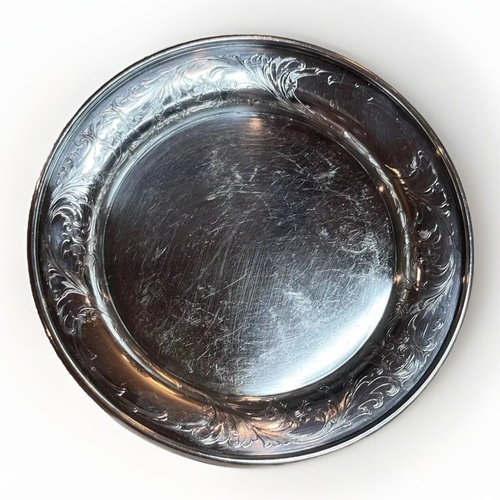 Vintage Reed & Barton Silverplate Scrollwork Candy Nut Trinket Dish N285