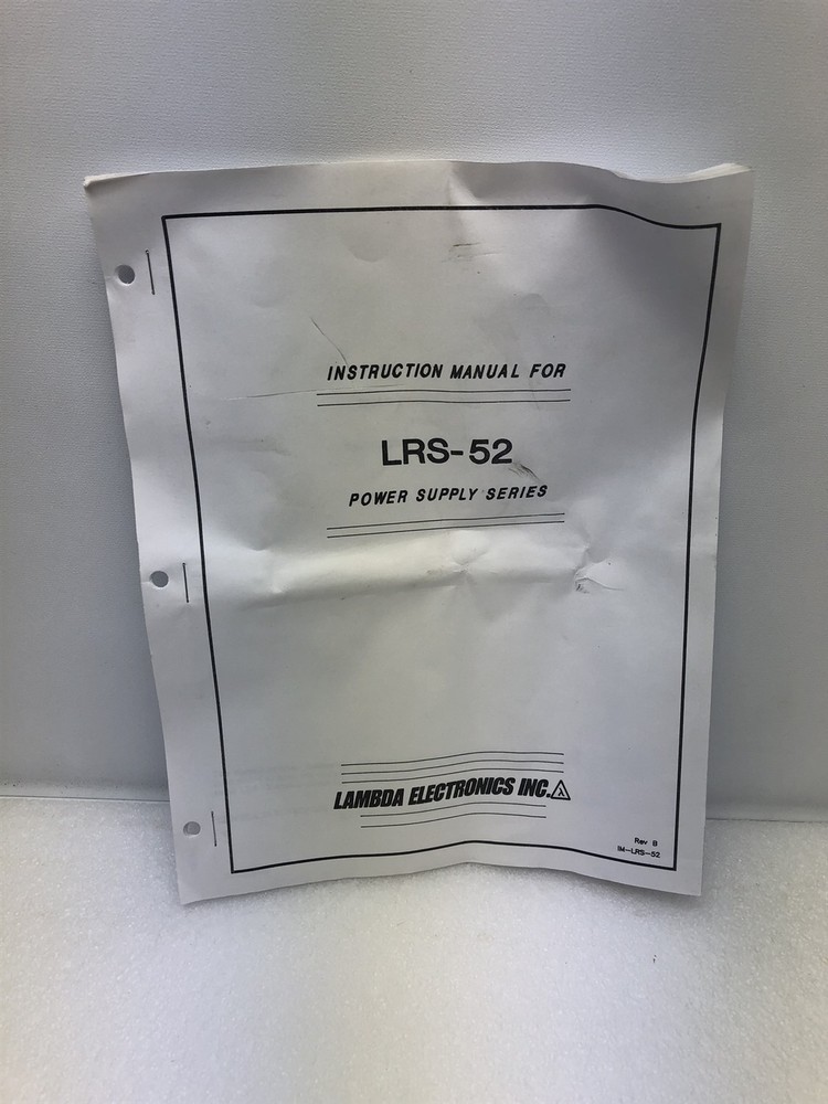 LAMBDA LR-52-5 POWER SUPPLY 5VDC NEW IN BOX w/MANUAL