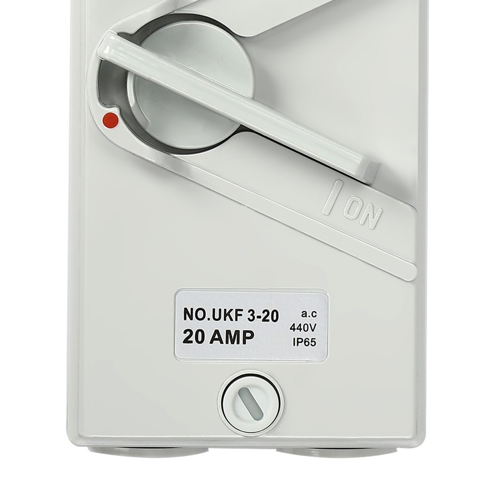 440V 20A 3 Pole Wall-Mounted Isolation Switch Waterproof Safety Isolation Switch