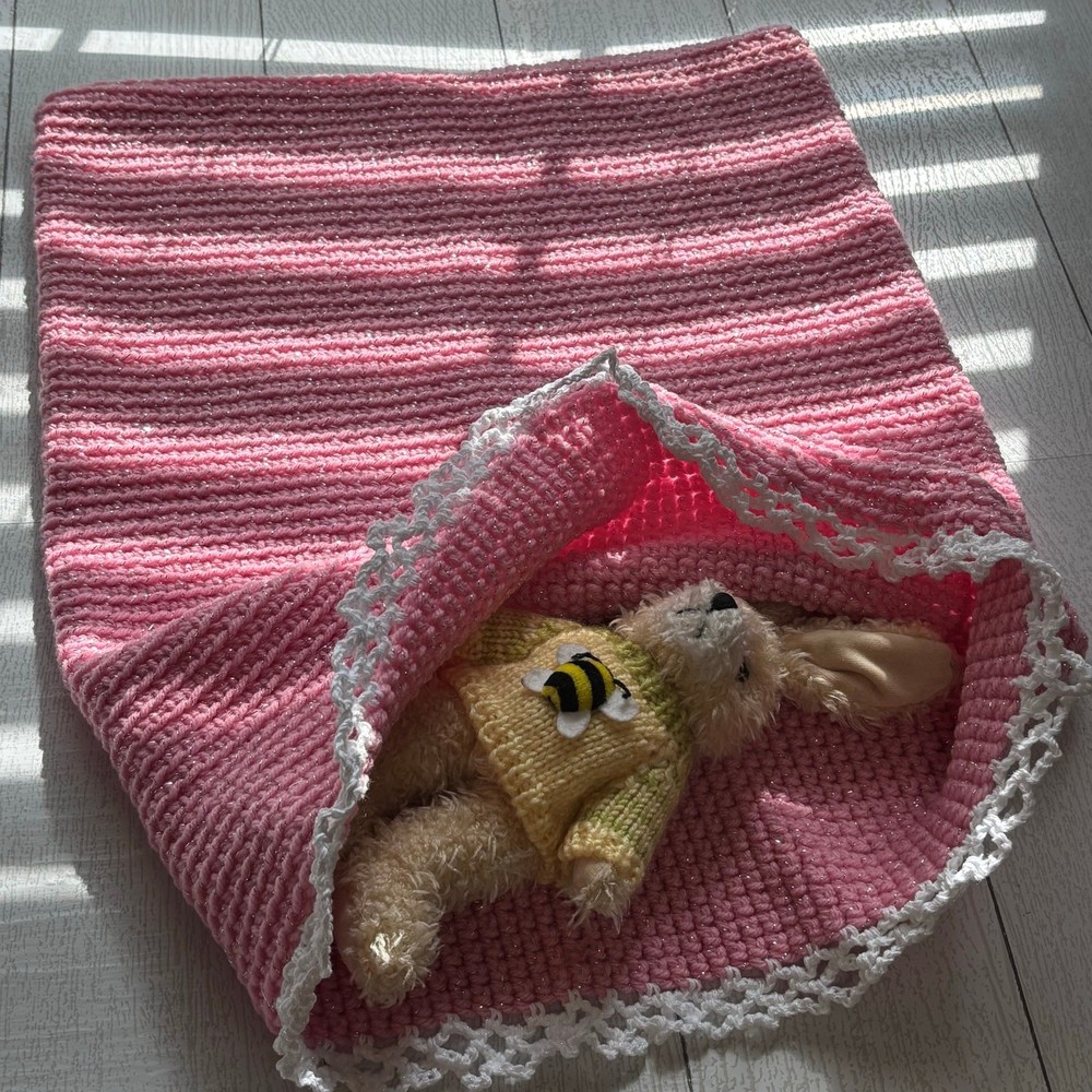 Handmade Pink Shimmer Cat Sack