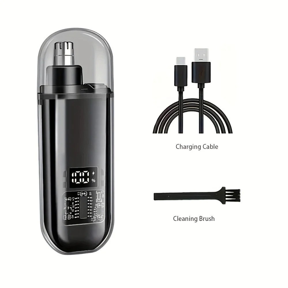 Ear and Nose Hair Trimmer with LED indicator USB Rechargeable Water Resistant