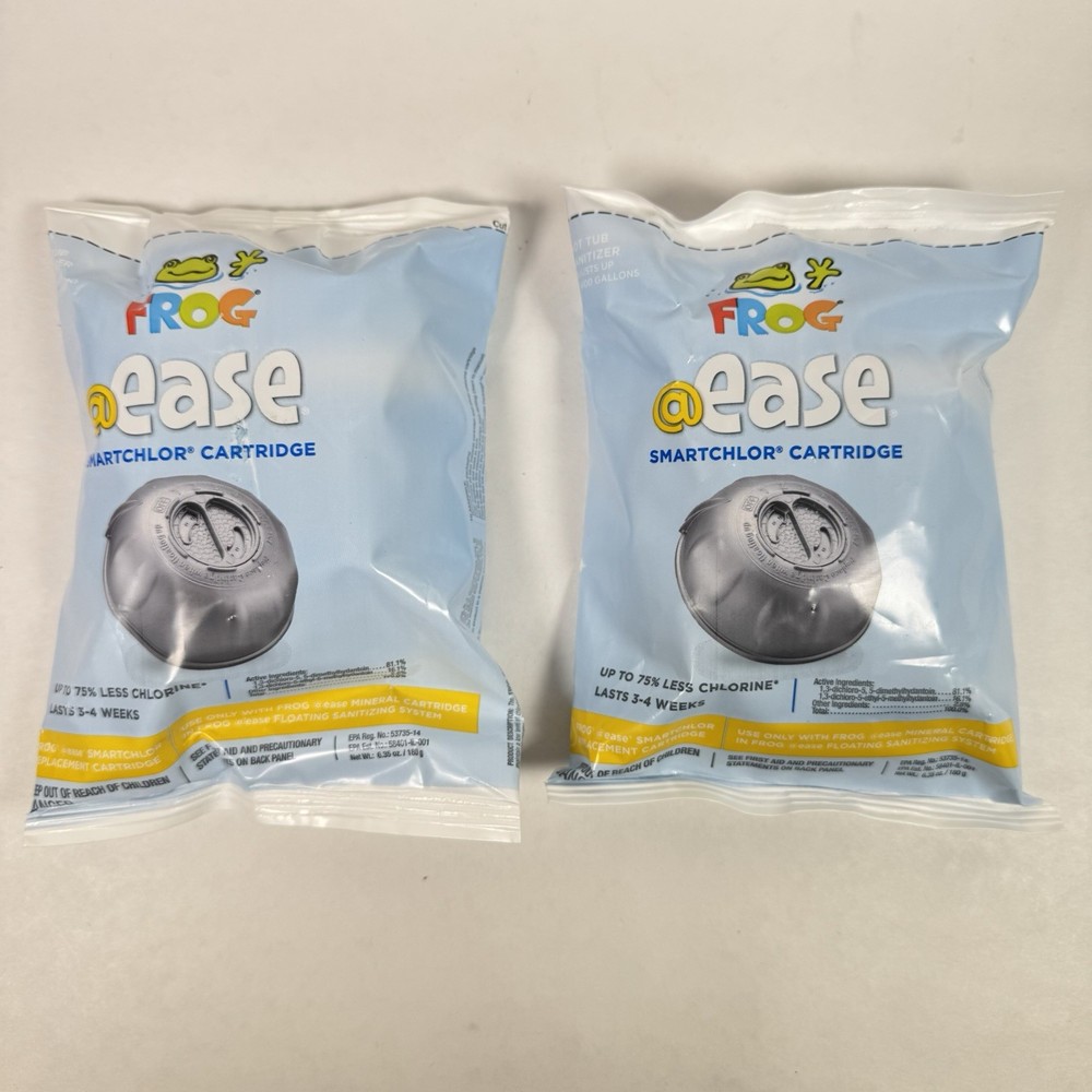 FROG @ease SmartChlor Replacement Cartridges 2 Pack Floating Spa New