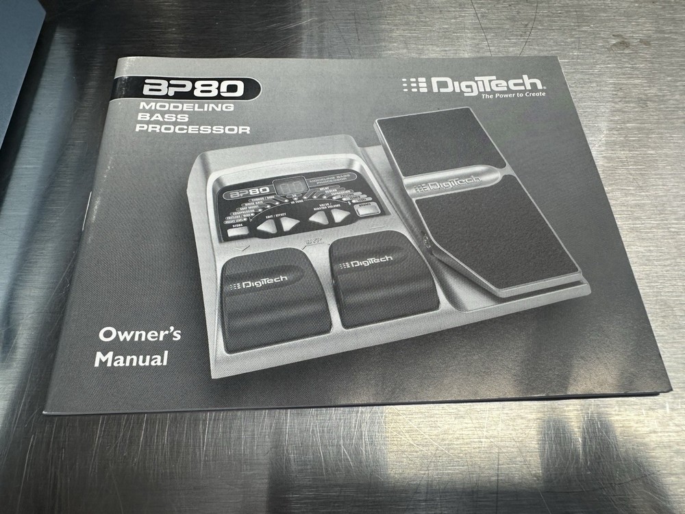 Digitech BP80 Modeling BASS Processor Pedal Complete In Box WITH PAPERWORK+ CORD