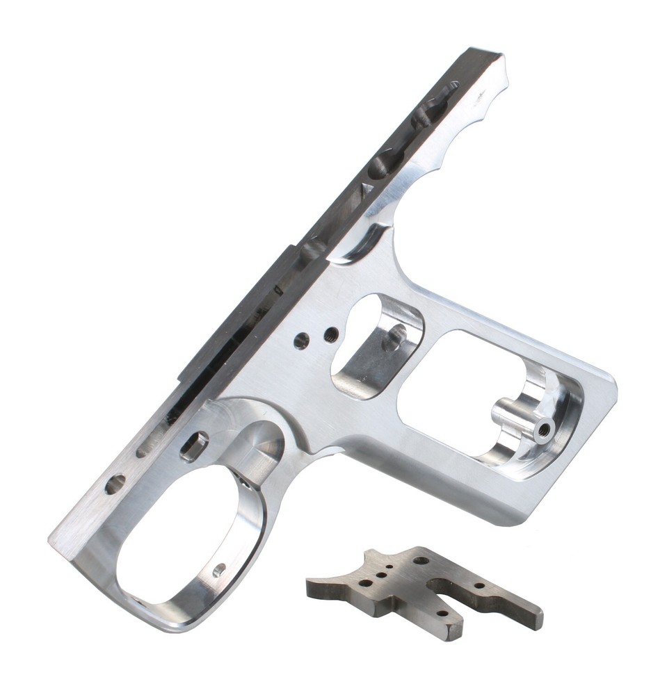 SHOCKTECH AUTOCOCKER 09 SFL FRAME RAW + MATCHING THICK TRIGGER PLATE PAINTBALL