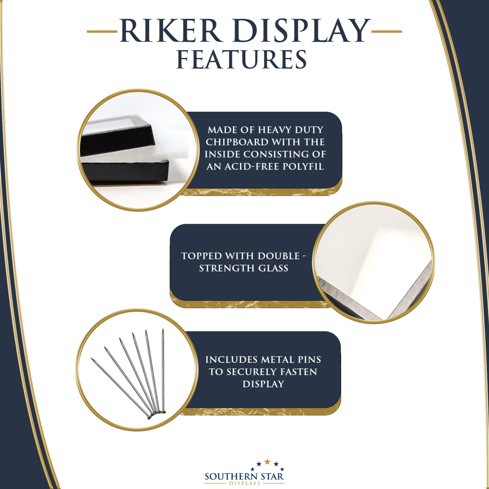 6 x 8 x 2 Riker Display Case Box for Collectibles Jewelry Arrowheads Fossil