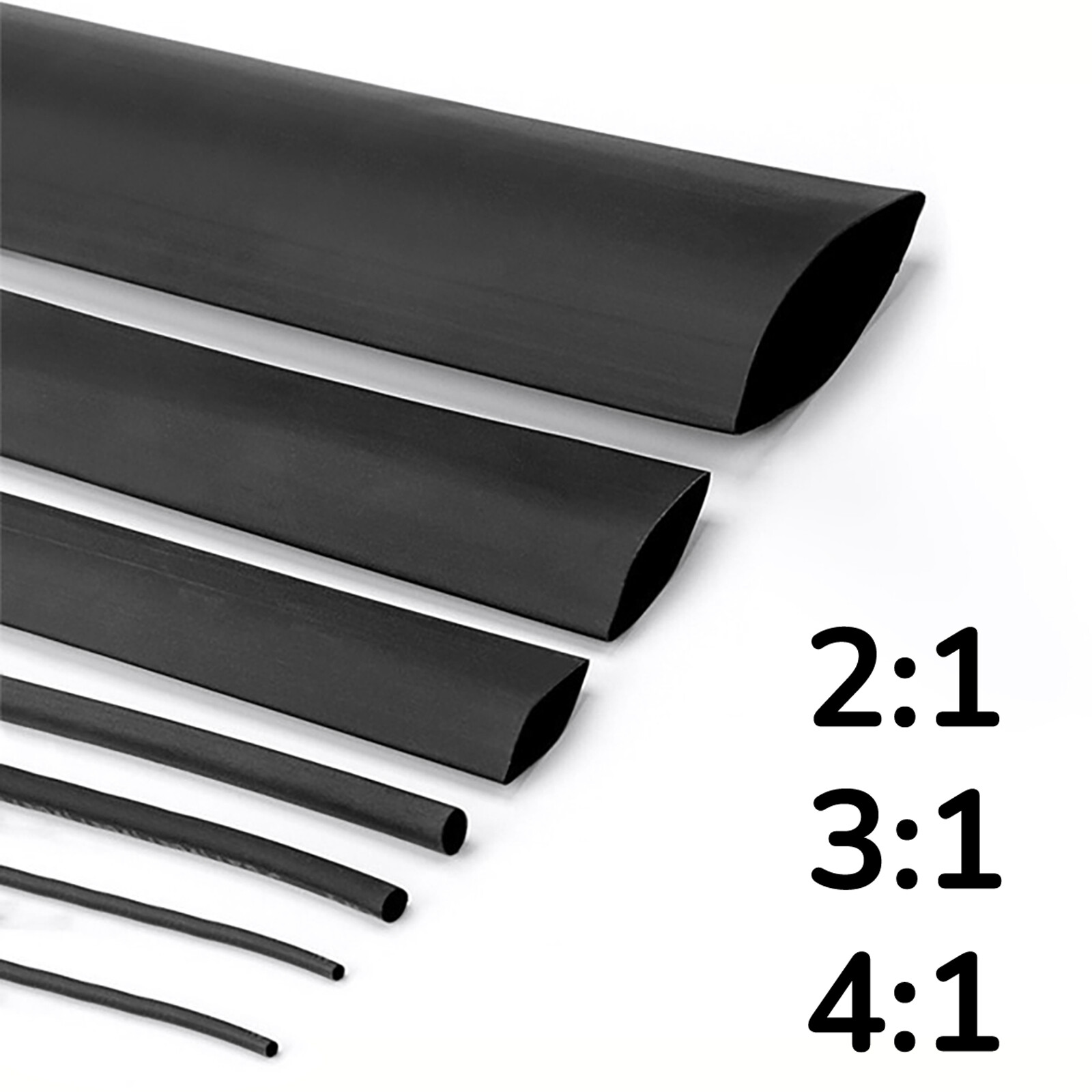 Heat Shrink Tube 2:1 3:1 4:1 Adhesive Glue Dual Wall Shrinkable Tubing Wire Wrap