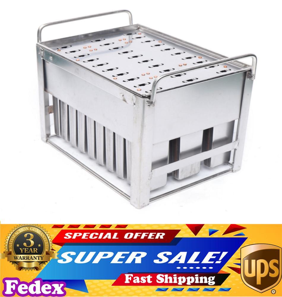 30 PCS Ice Cream Molds Stainless Steel Pop Lolly Popsicle Stick Holder Mold