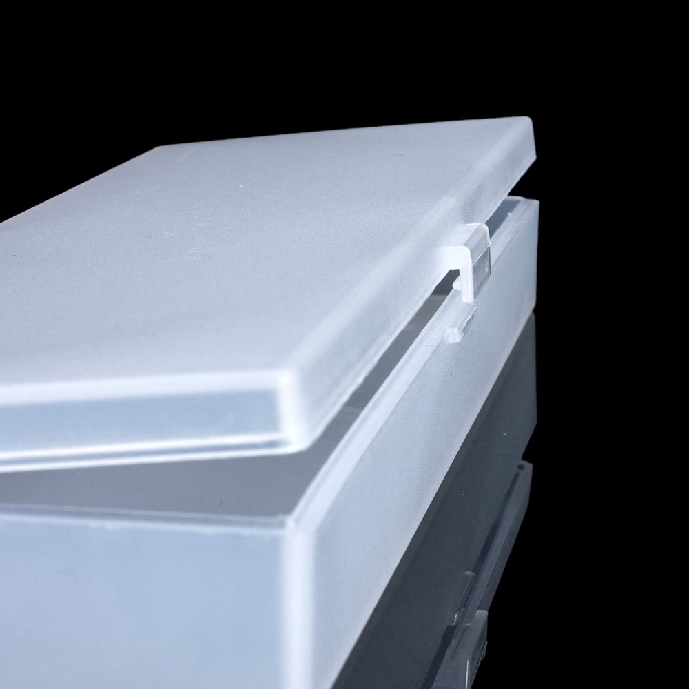 Qeuly 4 Pack 7.2" x 2.5" x 0.98" Small Rectangle Plastic Case Translucent