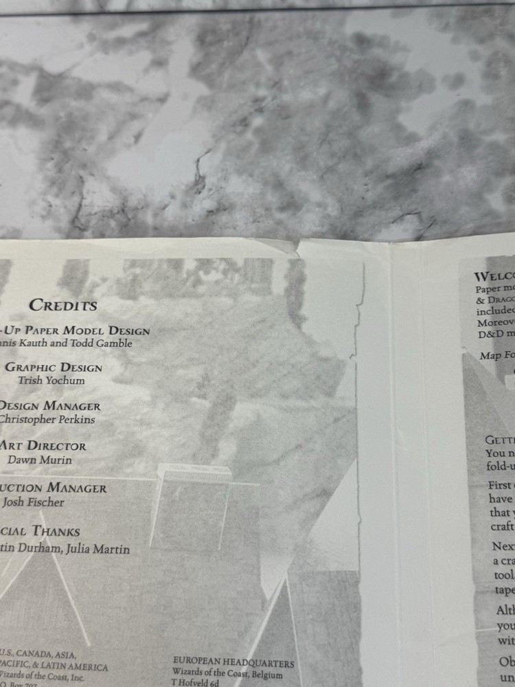 MAP FOLIO 3-D Dungeons & Dragons Adventure Module Accessory