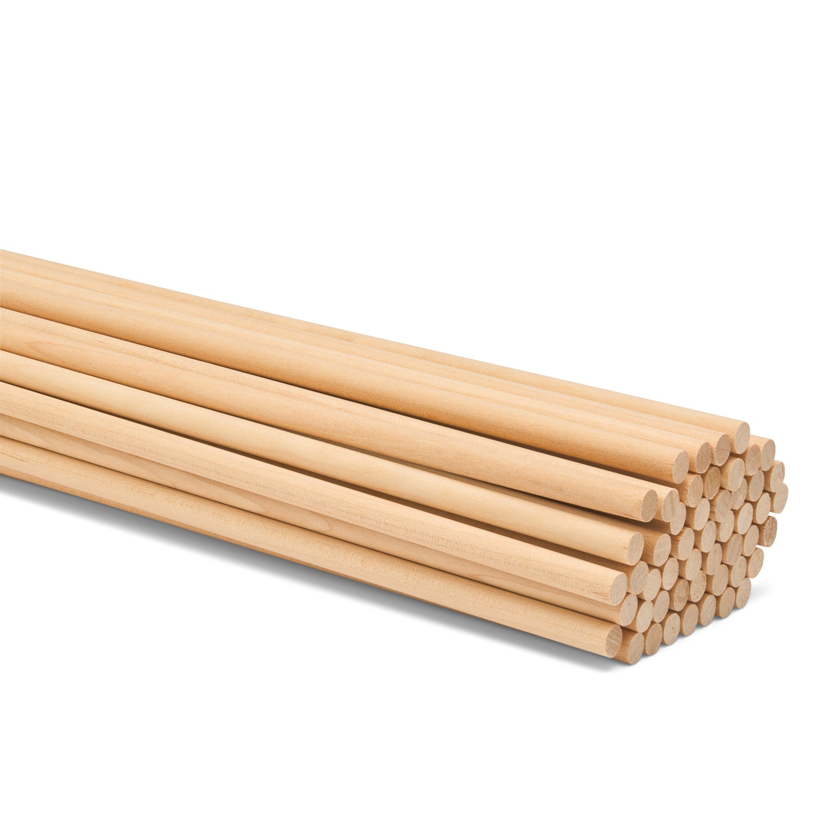 Wooden Dowel Rods 1/4 x 48 inch, Unfinished Sticks Crafts & DIY | Woodpeckers