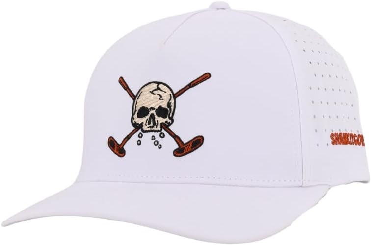 Skull Golf Hat Adjustable Snapback Golf Cap | 95% Polyester, 5% Spandex | One...