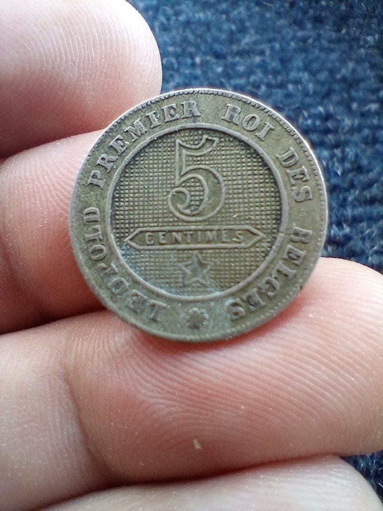 1863 Belgium 5 Centimes Coin