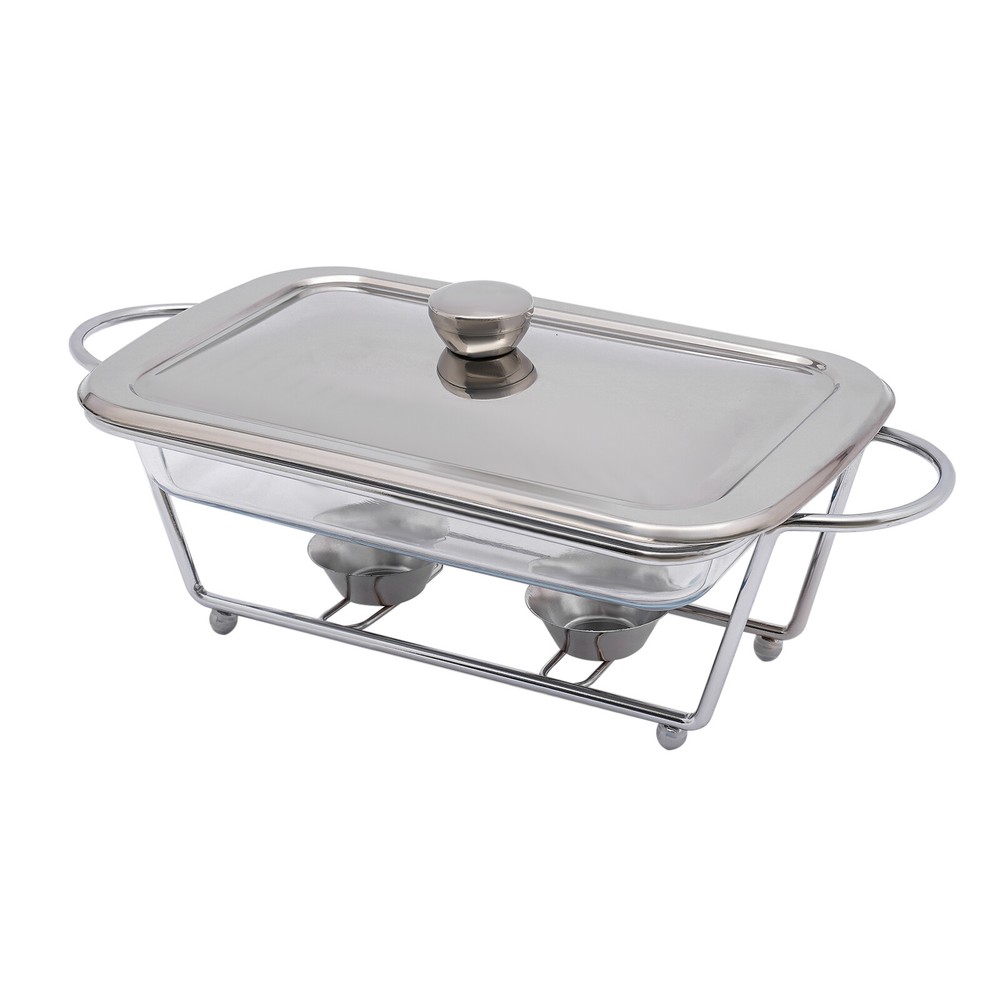 Countertop Chafing Dish, Buffet Set Warming Tray, Buffet Server Tempered Glass