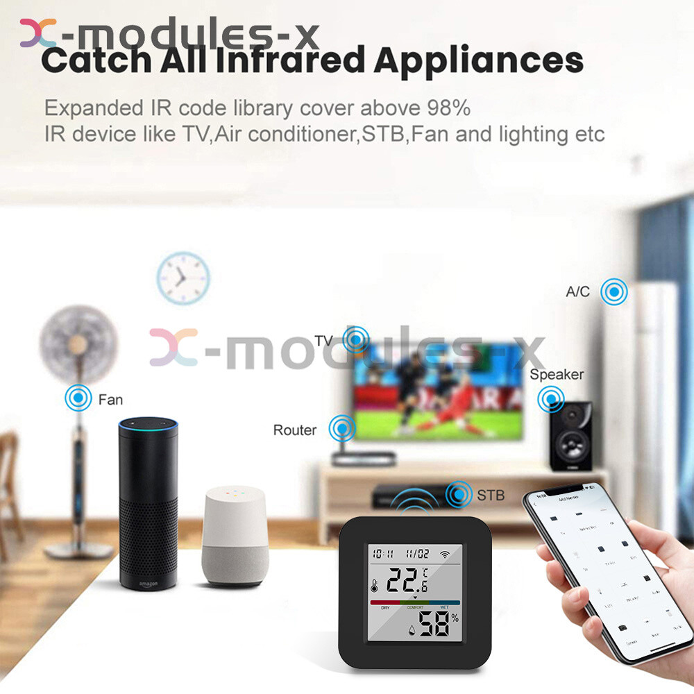 Tuya Smart WIFI Bluetooth Thermo-Hygrometer with IR Remote Controller Function