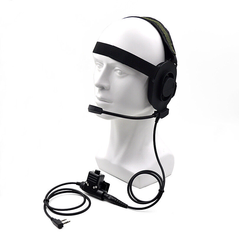 HD01 Bowman Elite II Tactical Headset Earpiece U94 PTT for Kenwood Baofeng UV5R
