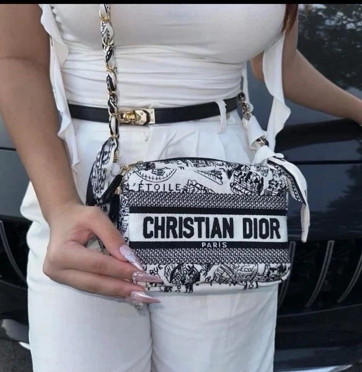 NWT Christian Dior Plan De Paris Canvas Embroidered Cosmetic Bag VIP GWP- BOX