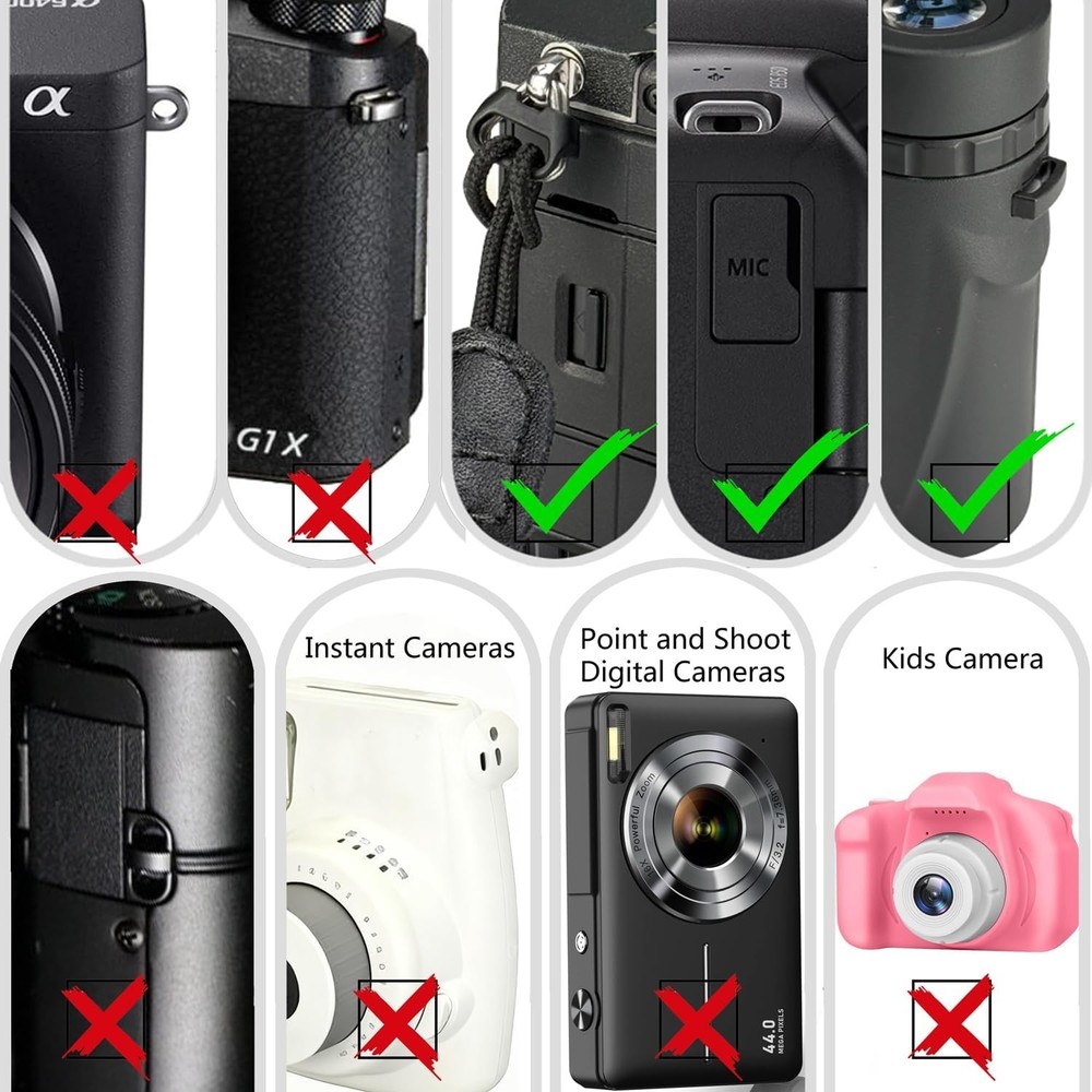 Camera Neck Strap with Quick Release – Black DSLR or Binocular Strap