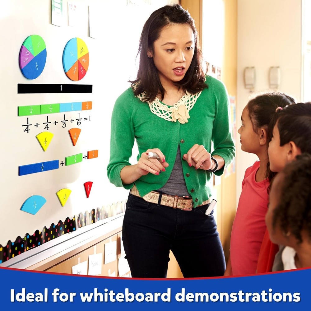Magnetic Fraction Tiles & Circles Activity Set for Engaging Math Learning
