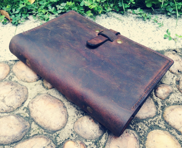 loose leaf Writing notes Notebook sketchbook Diary Notepad leather coffee Q286