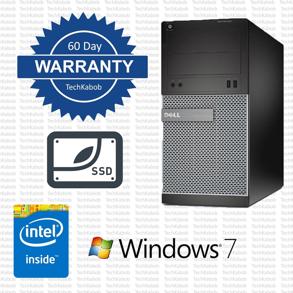 Dell OptiPlex 7010 Mid Tower PC Desktop Computer - Windows 7 Pro 32-bit