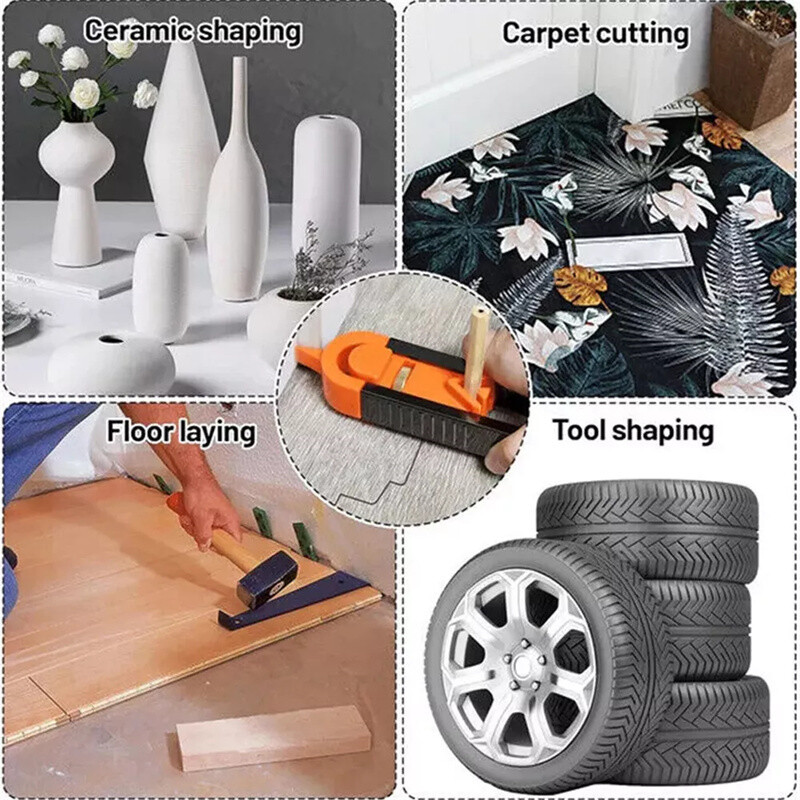 Profile Scribing Ruler Contour Gauge with Lock - Precise Scribe Tool Woodworking