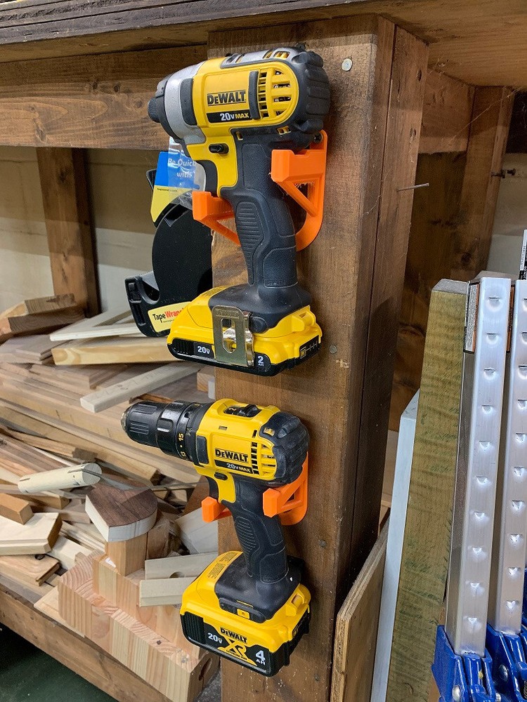 Wall Mount Holder Compatible with DeWALT 20v Cordless Tools RED