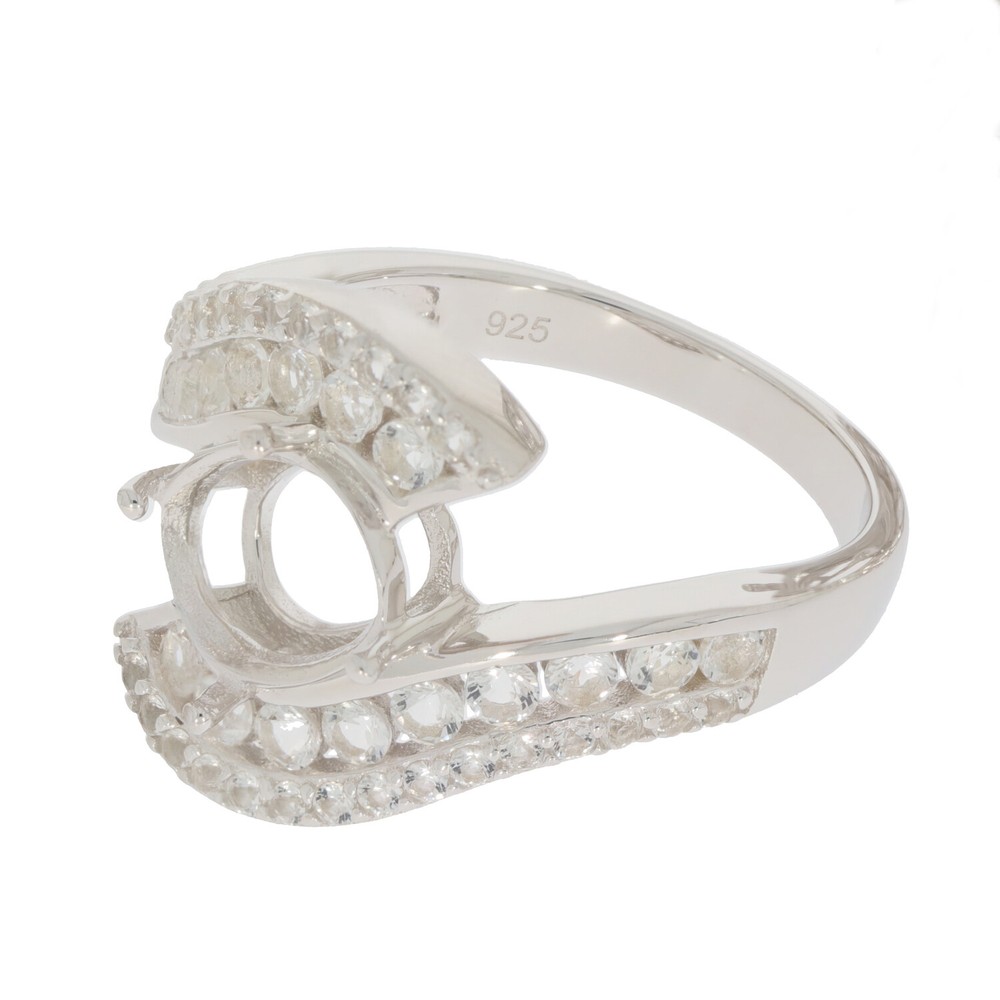 Sterling Silver Semi Mount Ring Setting Oval OV 9x7mm