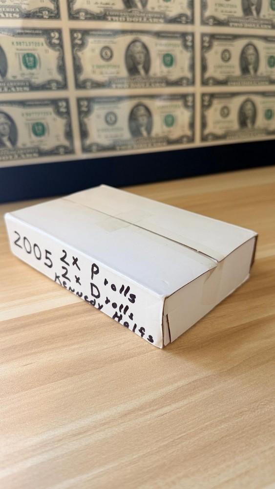 2005 Kennedy Half Dollars Sealed Mint Box 2xP Rolls & 2xD Rolls