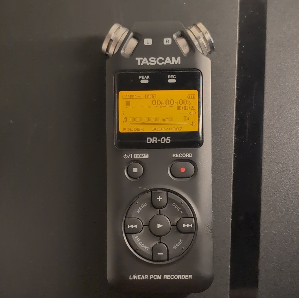 TASCAM DR-05 Handheld Digital Recorder Built-In Mics