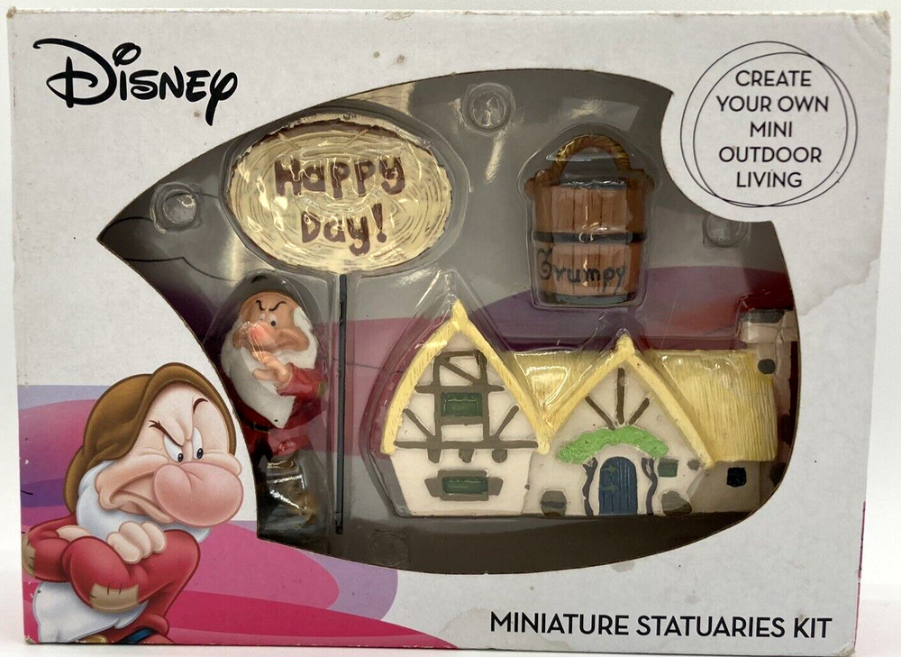 Disney Parks Grumpy Dwarf From Snow White Miniature Statuaries Garden Kit