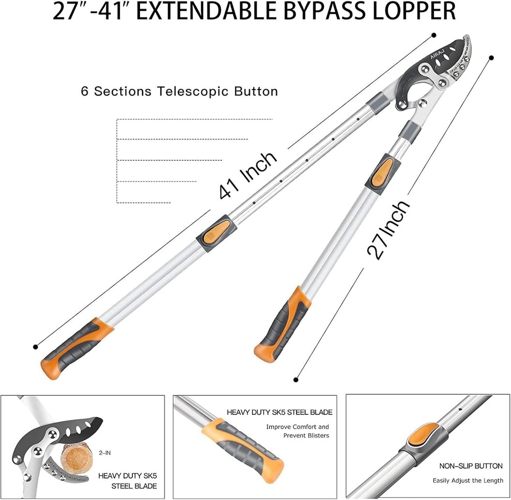 Rust-Resistant Tree Trimmer with Compound Action
