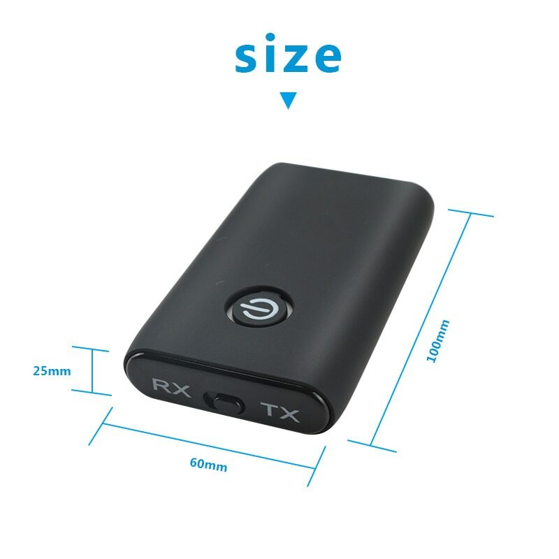 2 in 1 Wireless Bluetooth 5.0 Transmitter Receiver 3.5mm Jack Audio AUX Adapter