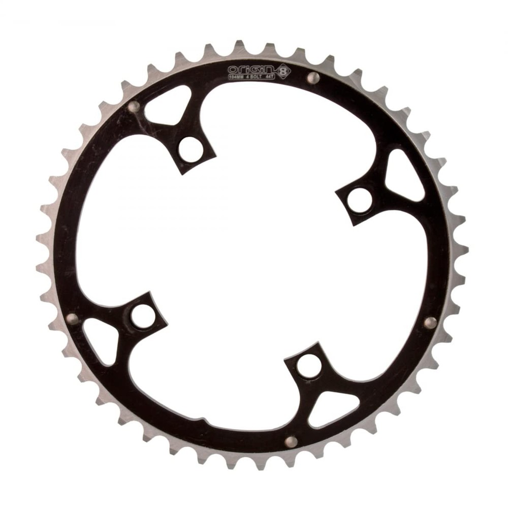 Origin8 Alloy Ramped Chainrings, Black/Silver