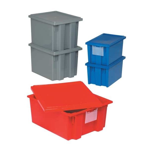 Quantum Storage Systems Snt190rd Stack & Nest Storage Container, 9 Gal, 19-1/2