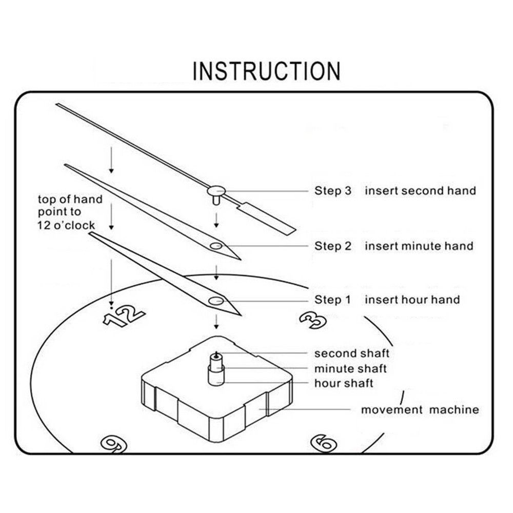 DIY Clock Movement Clock Replacement Part Custom Clock Design User-Friendly Kit