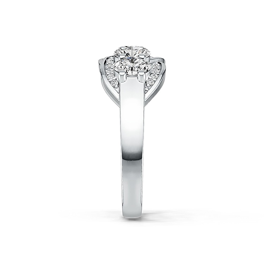 Sterling Silver Semi Mount Ring Setting Oval OV 5X4mm Infinity Engagement Ring