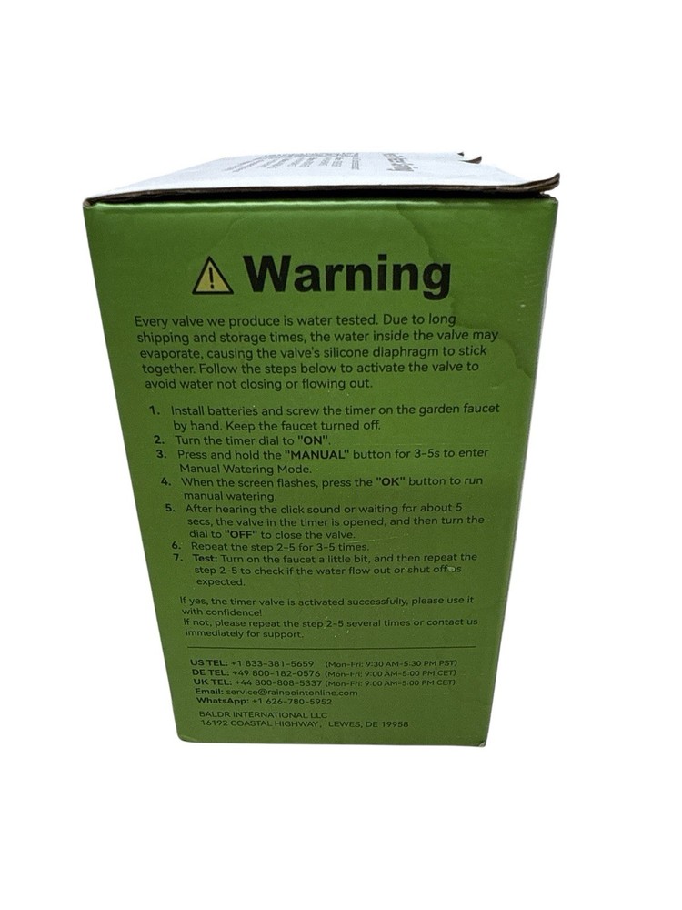 Outdoor Soaker Hose Timed with Rain Delay/Manual/Automatic Watering System