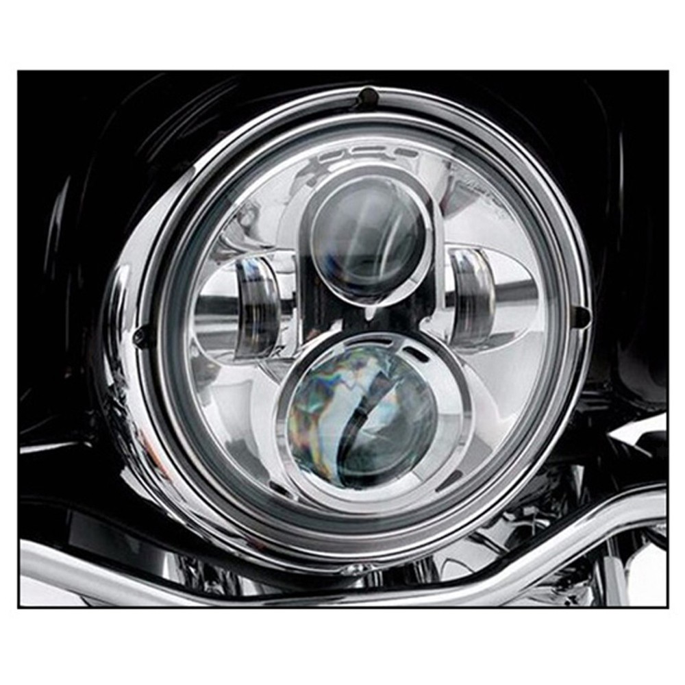 Motorcycle 7" Chrome Headlight Trim Ring Bezel For Harley Touring Electra Glide