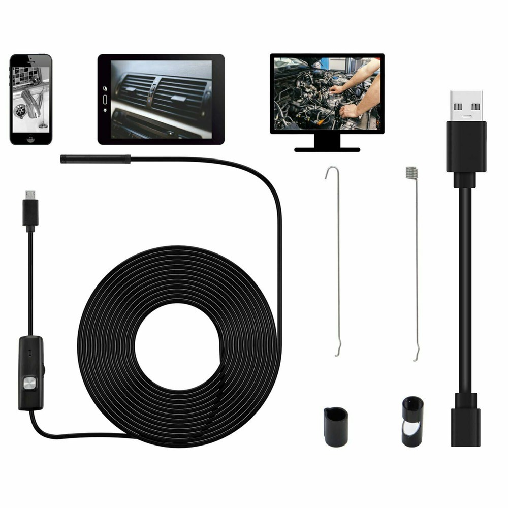 3in1 Borescope Endoscope 6LED Inspection Scope Camera For Android Cell Phone/PC