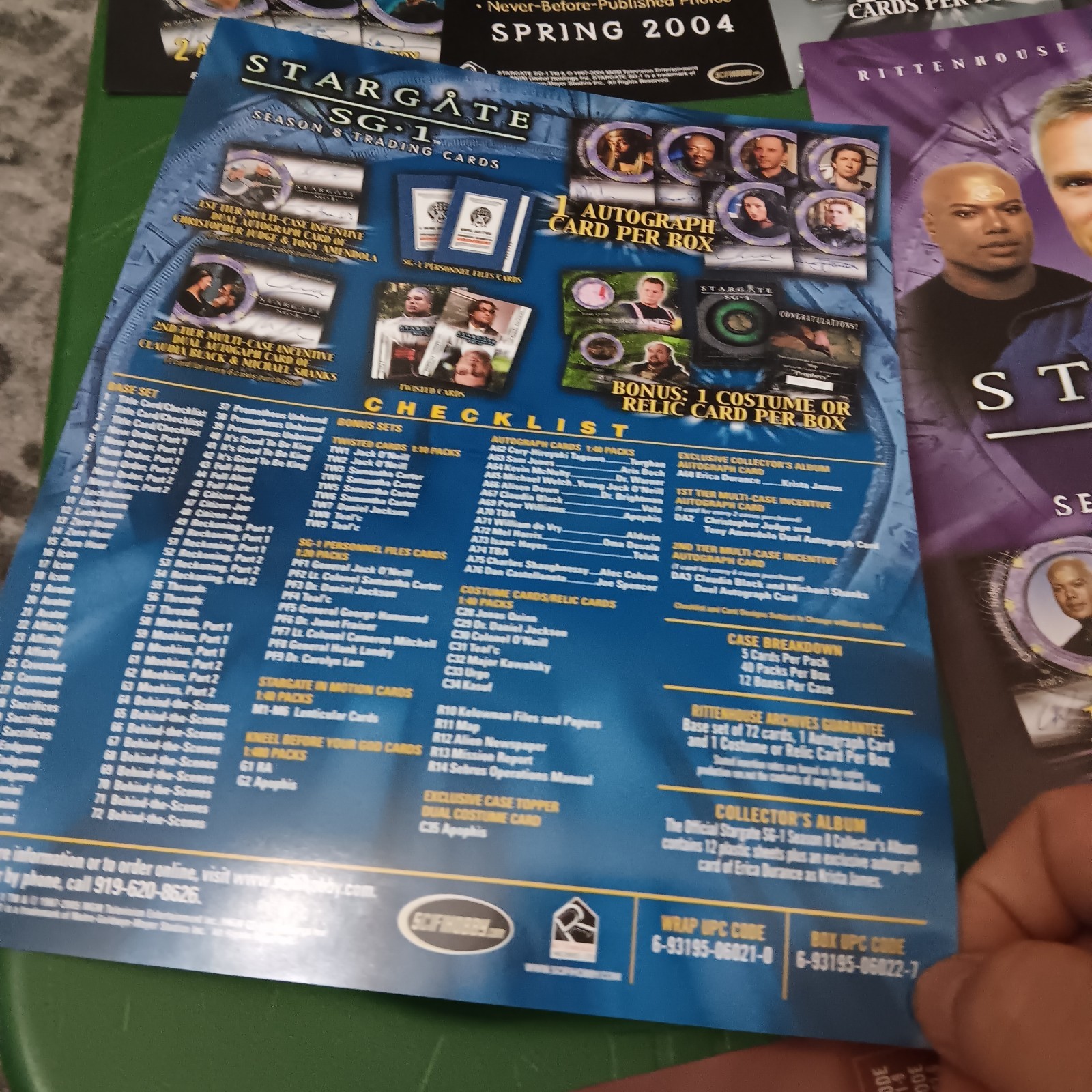 Stargate SG1 Promi Card Set Lot Of 5