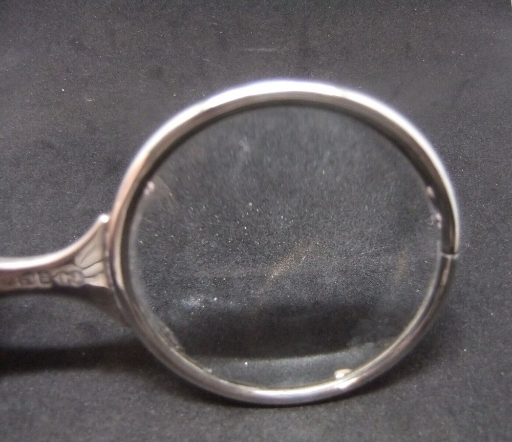 Solid Sterling Silver Synder & Beddoes Chatelaine Magnifying Glass Pendant 1905