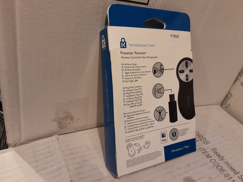 Kensington Wireless USB Presenter Black/Chrome K33373EU