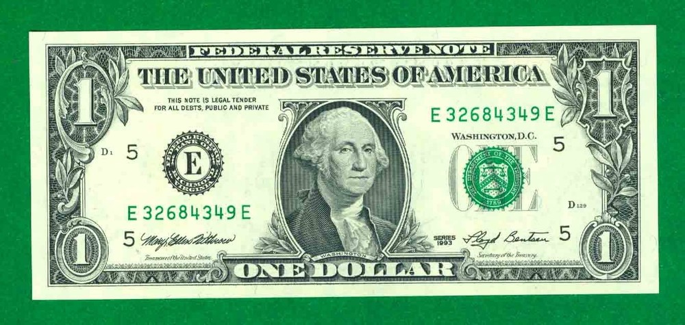 $1 1993 1 E/E BLOCK (w) RICHMOND CU. P-1. NON MULE