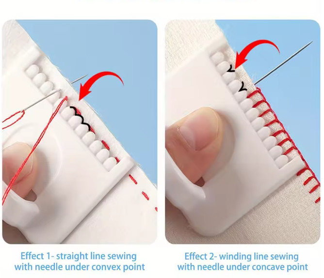 2pcs Sewing Guide Template Kit 3mm Spacing Precision Stitching Tool
