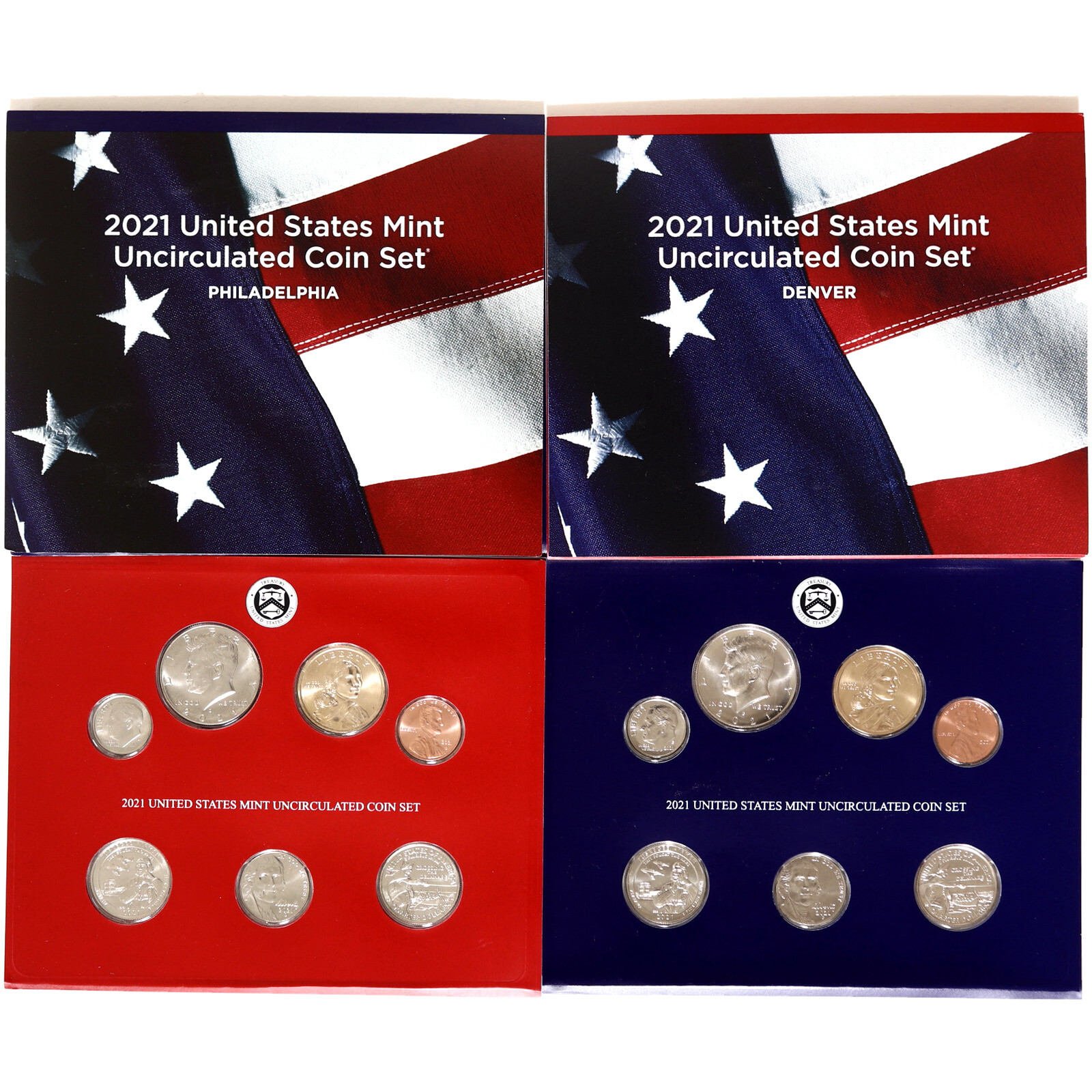 2021 Mint Set Original Plastic 14 BU Coins