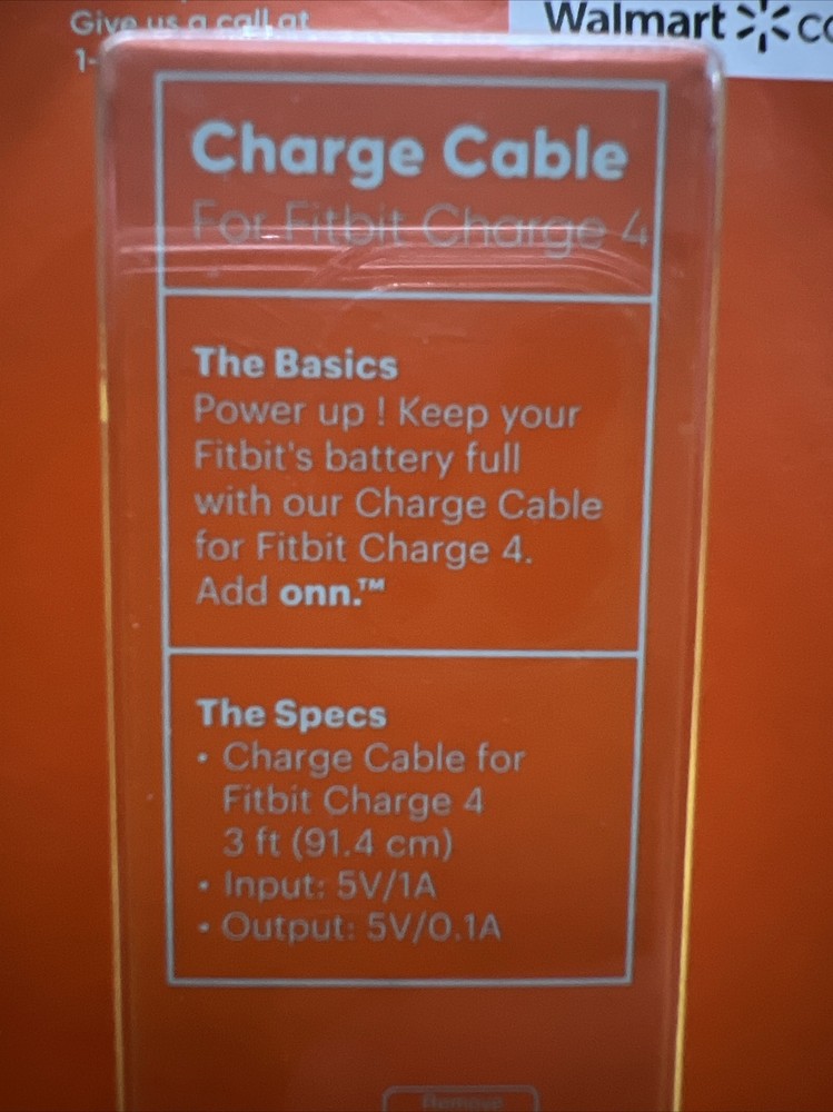 Add Onn Charge Cable Fitbit Charge 4 ( 3' ) cable